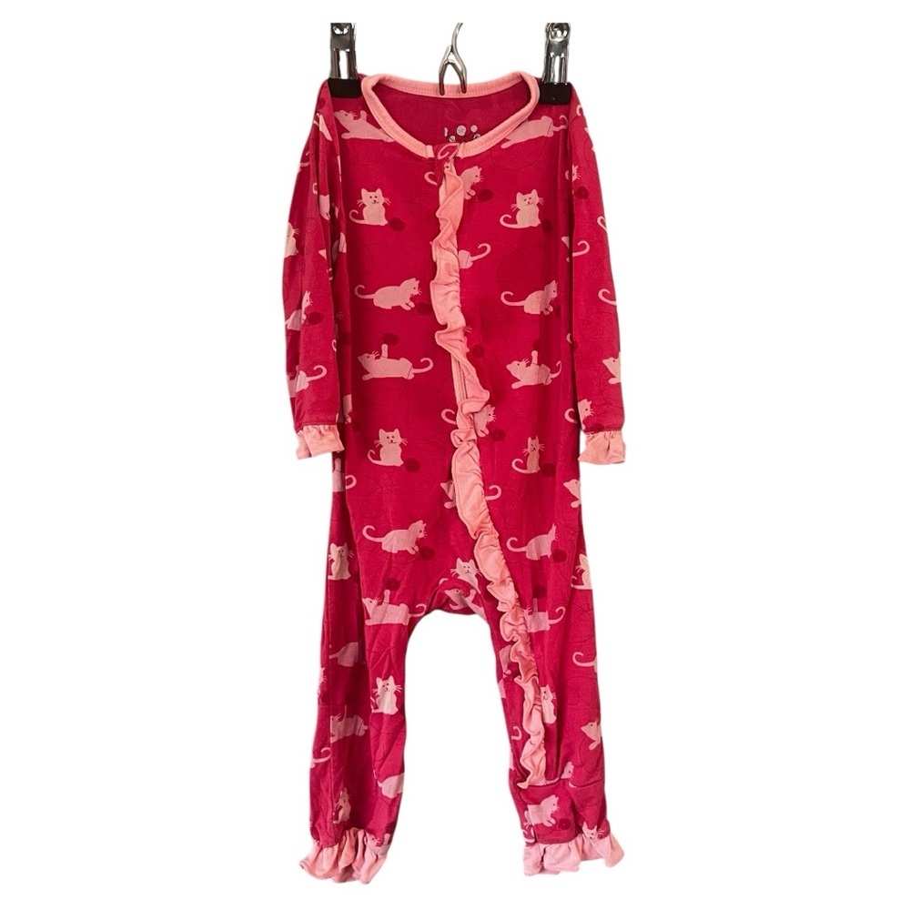 KicKee Pants Bamboo Kitty Cat Coverall  3-6m